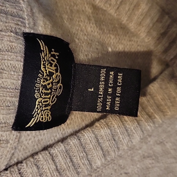 Scott & Fox Men's Soft Brown 100% Lambs Wool V-Neck Pullover Sweater Size Large - Picture 2 of 4